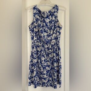 New Look Blue and White Midi Dress